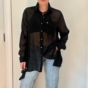 Forever 21 Sheer Chiffon Blouse